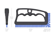 Carica l'immagine nel visualizzatore di Gallery, FUGINATOR® Spazzola per fughe grigio/blu incl. detergente per fughe 250 ml - set per la pulizia delle fughe - spazzola per la pulizia delle fughe in bagno, cucina e casa
