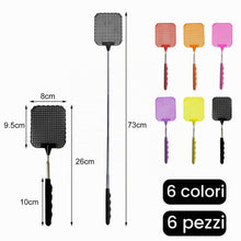 Carica l'immagine nel visualizzatore di Gallery, Scacciamosche, 6 pezzi Estensibile Scacciamosche, Scacciamosche Manuale,Portatile Scacciamosche Plastica, per Mosche, Za