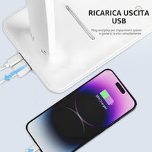 Carica l'immagine nel visualizzatore di Gallery, Carehabi Lampada da scrivania a LED, dimmerabile, lampada da tavolo a LED con 5 colori e 5 livelli di luminosità, lampad
