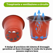 Carica l'immagine nel visualizzatore di Gallery, Vasi Plastica 100 Pezzi Vasi per Piante, Vasi Da Fiori in Plastica 9.8 cm di Diametro Vasi per Piantine, Piante, Succule