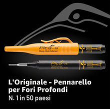 Carica l'immagine nel visualizzatore di Gallery, Pica 150/46 Ink | Marcatore per fori profondi nero | 1,5 mm | Marcatore permanente per punti difficili | Ideale per fora