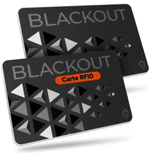 Carica l'immagine nel visualizzatore di Gallery, AKIELO BLACKOUT RFID Protection Card – Scheda Blocco RFID Anti-Frode Ultra Sottile – Proteggi Carte di Credito Contactle