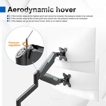 Carica l&#39;immagine nel visualizzatore di Gallery, GRIFEMA GB2003-1 Supporto per monitor a molla a gas per schermo di computer da 13-32 pollici, altezza regolabile, VESA 75x75/100x100, peso 2-9 kg, nero
