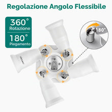 Carica l'immagine nel visualizzatore di Gallery, DiCUNO E27 5 en 1 Socket adattatore splitter, Convertitore Rotondo, 1 Pezzi