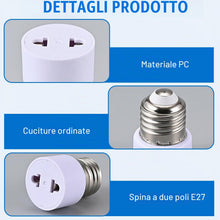 Carica l'immagine nel visualizzatore di Gallery, EQUILIUS Confezione da 8 douilles per lampadina E27, convertitore per douille E27, adattatore per presa della lampadina,
