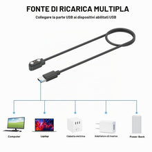 Carica l'immagine nel visualizzatore di Gallery, Amzpas per Smartwatch Magnetico Caricatore 2 Pin 2.84 mm,Caricabatterie Universale Cavo di Ricarica USB C Caricatore Oro