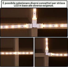Carica l'immagine nel visualizzatore di Gallery, 40Pcs Connettori Striscia Led Set,Strisce luminose a forma L 2pin,Connettori a T,Connettori Senza fessure per strisce LE