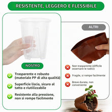 Carica l'immagine nel visualizzatore di Gallery, AOOWU 6 Pezzi Vaso per Orchidee Trasparenti, 12 CM Vaso Trasparenti per Piantine con Foro di Drenaggio, Plastica Kit di 