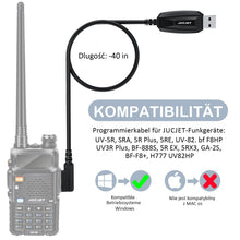 Carica l&#39;immagine nel visualizzatore di Gallery, JUCJET Walkie Talkie Cavo di programmazione USB a 2 pin, compatibile con radio Baofeng serie JUCJET UV-5R UV-5RE BF-88E BF-888S Sistema informatico compatibile WinXP / Win7 / Win8 / Win10 (1 pezzo)