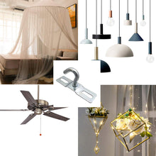 Carica l'immagine nel visualizzatore di Gallery, Gancio Soffitto 68mm 3Pcs Piastra di Fissaggio Lampadario Carico 8kg
