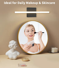 Carica l'immagine nel visualizzatore di Gallery, Lampada da Specchio Bagno 40CM, LED 3000-6000K con Interruttore Temperatura, Applique Moderna con Schermo Acrilico, Risp