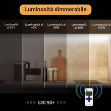 Carica l'immagine nel visualizzatore di Gallery, Striscia LED COB da 5 m, dimmerabile, 24 V, flessibile, con telecomando e alimentatore, CRI92, larghezza 8 mm, per decor