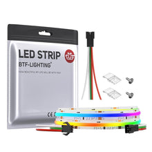Carica l'immagine nel visualizzatore di Gallery, BTF-LIGHTING FCOB COB RGB Striscia LED 24V WS2811 IC 1 metri 720LEDs/m IP30