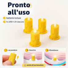 Carica l'immagine nel visualizzatore di Gallery, COM-FOUR® 2X Luce Decorativa a LED per Lanterne di Carta, Sostituzione