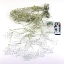 Carica l'immagine nel visualizzatore di Gallery, Klighten Tenda Luci LED, Luci cascata, Strisce LED, 96er Led Luci 3.5*0.65m Telecomando, Alimentato da Batteria, Imperme