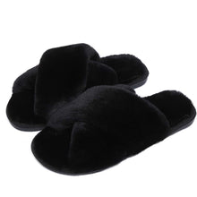 Carica l'immagine nel visualizzatore di Gallery, Pantofole Peluche Donna Ciabatte da Casa Comode Invernali Moda Scarpe Sandali Slippers