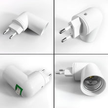 Carica l'immagine nel visualizzatore di Gallery, DYOUen 2 portalampada E27 regolabile a 360° con interruttore, adattatore spina UE per lampadina, adattatore per lampadin