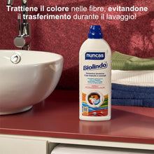Carica l'immagine nel visualizzatore di Gallery, Nuncas Biolindo - Detersivo Lavatrice Capi Bianchi e Colorati - 1000 ml