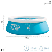Carica l'immagine nel visualizzatore di Gallery, Intex 28101 My First Easy Cm 183X51 Piscina Gioco Estivo Estate Giocattolo 264, PVC, Blu, 183 x 51 cm