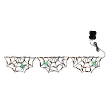 Carica l'immagine nel visualizzatore di Gallery, Lights4fun Ragnatela Luminosa di Halloween con 60 LED Ambra a Pile per Esterni