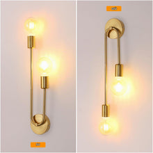 Carica l'immagine nel visualizzatore di Gallery, Riserva Applique da Parete Interno Oro E27, 2 Luci