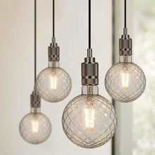 Carica l'immagine nel visualizzatore di Gallery, Lampadina LED Edison, sfera grande effetto cristallo, G125, 4 W, 220/240 V, E27, vintage, a filamento, lampadina decorat