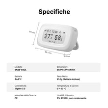 Carica l'immagine nel visualizzatore di Gallery, SONOFF Zigbee SNZB-02UL - Termometro igrometro con display E-Ink da 2,9"