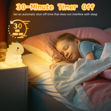 Carica l'immagine nel visualizzatore di Gallery, Ainiv Luce Notturna Bambini di Dinosauro, Lampada Touch per Bambini 3Livelli di Luminosità, Timer da 30 Minuti, Silicone