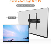 Carica l'immagine nel visualizzatore di Gallery, GRIFEMA GB1004-2 Supporto TV Parete Inclinabile, Ultra Sottile Staffa TV per Molti Televisori da 26-65 Pollici a LED, LCD, OLED, Plasma e Curvi, Fino a 50 kg, Max VESA 400 x 400 mm, nero