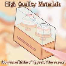 Carica l'immagine nel visualizzatore di Gallery, Set di 20 adesivi 3D per casa, in miniatura 3D con pinzetta rosa, fai da te Cozy Little Home House Scene Sticker Book, F