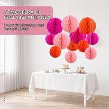 Carica l'immagine nel visualizzatore di Gallery, 12 PCS Sfere di Carta a Nido d'Ape per Decorazioni Feste