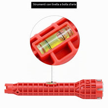 Carica l'immagine nel visualizzatore di Gallery, QWORK® 14 in 1 Chiave Per Tubi, Chiave Per Rubinetti, Chiave Multiuso Per Tubi, Per Lavabo/Toilette/Bagno/Cucina