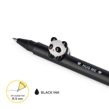 Carica l'immagine nel visualizzatore di Gallery, Legami - Penna Gel con Animaletto decorativo, Evita il rotolamento, Inchiostro Nero, Animaletto rimovibile e ricombinabile, Punta 0,5 mm, Tema Panda, 1 Unità (Confezione da 1)