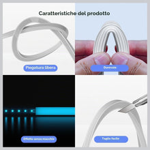 Carica l'immagine nel visualizzatore di Gallery, FCOB T1010 3M Profili in silicone neon Canaletta LED Bianco Latte