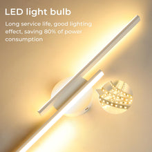 Carica l'immagine nel visualizzatore di Gallery, 24W Applique da Parete Interno LED Bianca 60CM Bianco Caldo 3000K