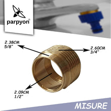 Carica l'immagine nel visualizzatore di Gallery, Parpyon® Parpyon® Adattatore Rubinetto miscelatore lavello cucina - lavabo bagno raccordo con presa attacco rapido per t
