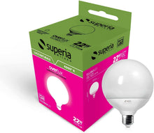 Carica l'immagine nel visualizzatore di Gallery, Superia Lampadina LED E27 Globo, 22W (Equivalenti 160W), Luce Naturale 4000K, Luminosa 2134 lumen, copertura opale G120,