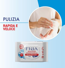 Carica l'immagine nel visualizzatore di Gallery, Fria Multiuso Disinfettante BW, Elimina fino al 99.9% di Batteri, Lieviti, Funghi e Virus con Involucro, Presidio Medico Chirurgico, Confezione da 20 Salviette