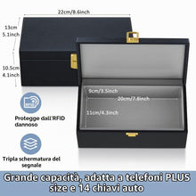 Carica l'immagine nel visualizzatore di Gallery, Samfolk Faraday Box per chiavi dell'auto, scatola Faraday extra grande, 22 x 13 x 10,5 cm, senza chiave, antifurto RFID 