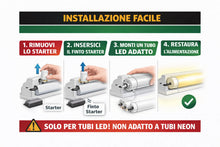 Carica l'immagine nel visualizzatore di Gallery, Finto Starter LED Retrofit – SOLO per Tubi LED (NO Neon) – Compatibile con Reattore Magnetico – 5 Pezzi - 240V 1A - Prom