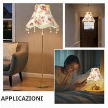 Carica l'immagine nel visualizzatore di Gallery, Paralume a frange retrò E27 antico 26x27x13 paralumi nostalgici in tessuto per lampade da tavolo, lampade da terra, lamp