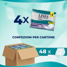 Carica l'immagine nel visualizzatore di Gallery, Lines Specialist, Pannoloni Sagomati Assorbenti per Incontinenza Donna e Uomo, 100% Traspirante, Zero Odore, Assorbenza Alta, 4 Confezioni da 12 Unità