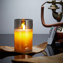 Carica l'immagine nel visualizzatore di Gallery, Candele LED, Flickering Flameless Candele, Candele a Batteria with Glass con Telecomando a 10 Tasti, Realizzato in Vera 