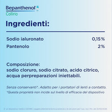 Carica l'immagine nel visualizzatore di Gallery, Bepanthenol Collirio, Lacrime Artificiali Occhi Secchi, Ialuronico, 10ml