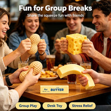 Carica l'immagine nel visualizzatore di Gallery, 3 Pezzi Butter Cheese Arachide Squishy, Realistico Giocattoli Schiacciare A Forma Arachide Portatili Giocattoli Fidget L