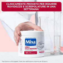Carica l'immagine nel visualizzatore di Gallery, Mixa Urea Cica Repair+ Crema Corpo Rigenerante per Pelle Secca, 400 ml