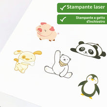 Carica l'immagine nel visualizzatore di Gallery, Fogli Adesivi A4 Stampabili, Carta Adesiva per Stampante - 25 Fogli