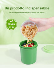 Carica l'immagine nel visualizzatore di Gallery, Muesli Cup da Asporto, 450 ml + 250 ml, Porta Yogurt, Coppetta per Cereali da Asporto a Tenuta Stagna con Cucchiaio e Co