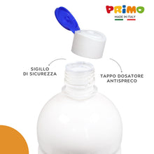 Carica l'immagine nel visualizzatore di Gallery, PRIMO - Colla Vinilica Fissante, Bottiglia 1kg con Tappo Dosatore Ideale come Colla per Tessuti Carta Legno Altro