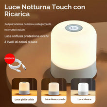 Carica l'immagine nel visualizzatore di Gallery, Lampada da Comodino Touch Dimmerabile Mini Lampada da Tavolo senza Fili Lampada LED Ricaricabile con 3 Modalità Lampada 